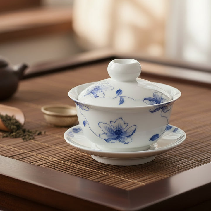 Gaiwan Man Yu - Chinesisches Teegefäß aus Porzellan