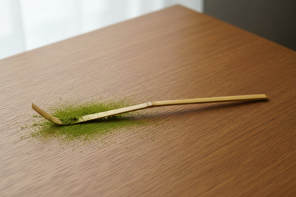 Matcha Bambuslöffel - natur- Chashaku