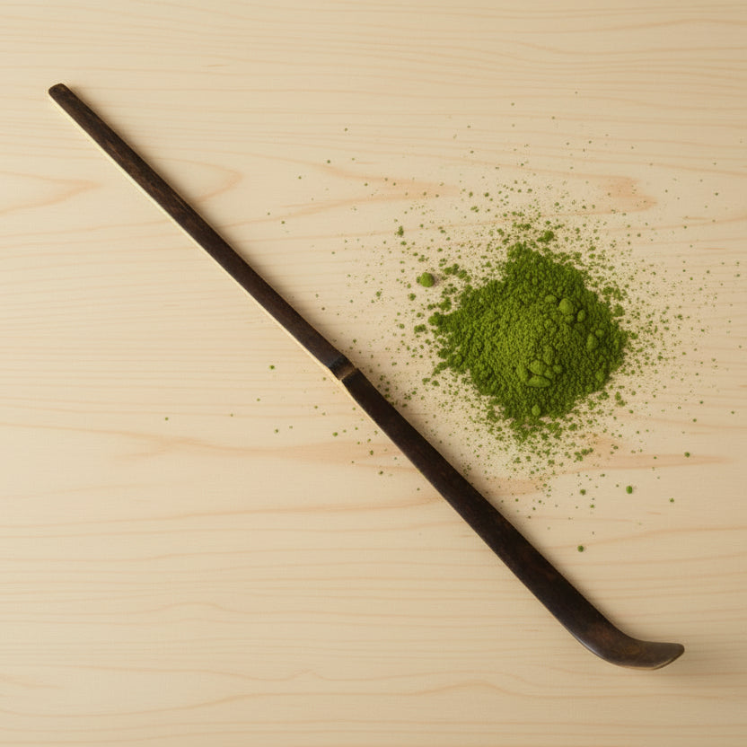 Matcha Bambuslöffel - Schwarz - Chashaku