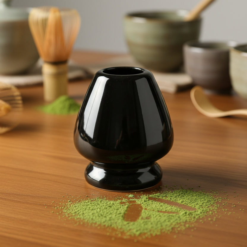 Matcha Teebesenhalter Porzellan - Naoshi  - Schwarz
